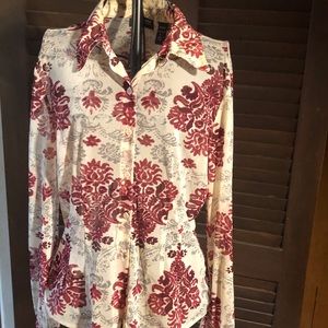 NY&C | Sheer Floral Button Top